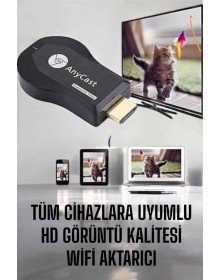 M9 Plus Kablosuz Görüntü+Ses Aktarıcı HDMI TV