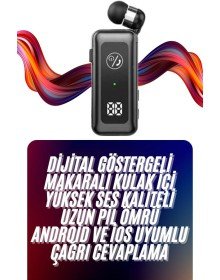 Makaralı Bluetooth Kulaklık Telefon Uyumlu Makaralı TF Kart Girişli Güç Göstergeli