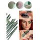 Makyaj Fırça Seti Yeşil 13 Parça Fondöten Fırçası Allık Fırçası Far Fırçası