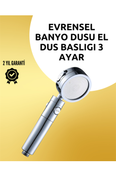 Masaj ve Yağmur Modlu Çok İşlevli Paslanmaz Çelik Duş Başlığı