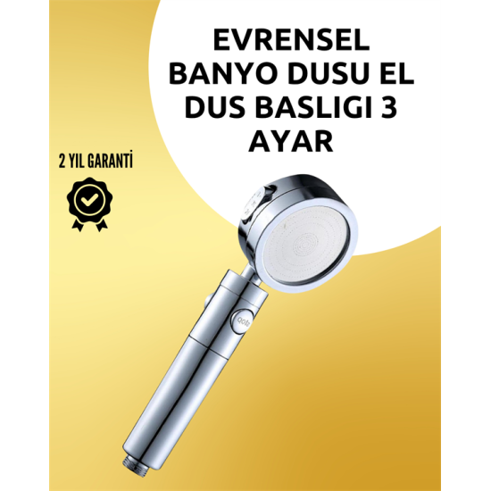 Masaj ve Yağmur Modlu Çok İşlevli Paslanmaz Çelik Duş Başlığı