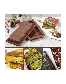 Meşhur Dubai Çikolatası Kalıbı Silikon - Büyük Tablet Çikolata Mum Kek Kalıbı Pasta Kalıbı