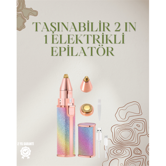 Mini Elektrikli Epilatör Cihazı – USB Şarjlı, Acısız Yüz ve Kaş Bakım Aleti