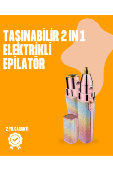 Mini USB Şarjlı Elektrikli Epilatör – Kaş ve Yüz Tüy Temizliği İçin 2'si 1 Arada