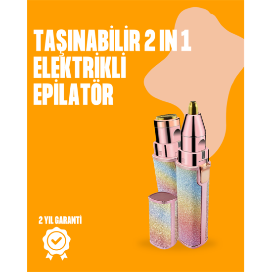 Mini USB Şarjlı Elektrikli Epilatör – Kaş ve Yüz Tüy Temizliği İçin 2'si 1 Arada Mini USB Şarjlı Elektrikli Epilatör – Kaş ve Yüz Tüy Temizliği İçin 2'si 1 Arada
