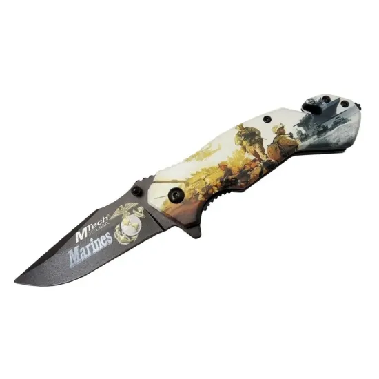 Mtech 4 23 2 Marines Kurtarma / Kamp Çakı 20cm - Yarı Otomatik, Kemerlikli, Cam Kırma Ve İp Kesme Aparatlı Mtech 4 23 2 Marines Kurtarma / Kamp Çakı 20cm - Yarı Otomatik, Kemerlikli, Cam Kırma Ve İp Kesme Aparatlı