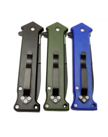 Mtech 4352 Mavi Bas - Çek Kamp Çakı 20cm- Otomatik, Kemerlikli