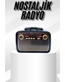 Müzik Kutusu Bluetooth Bağlantılı El Fenerli Nostaljik Tasarım Radyo