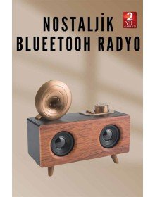 Nostaljik Radyo Bluetooth Bağlantılı Şarjlı Yüksek Ses Kaliteli