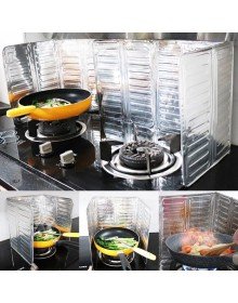 Ocak Yağ Sıçrama Koruyucu Katlanır Alüminyum Levha -Kolay Silinir Piknik Tüpü Rüzgar Önleyici Panel