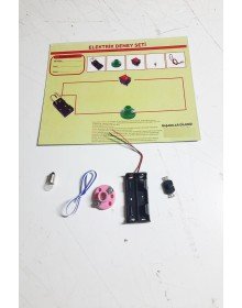 Okul Deney Seti - Elektrik Seti Ampul - Pil Yatağı - Duy -Düğme Seti
