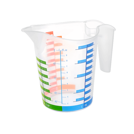 Ölçü Kabı Dereceli Renkli 1000 ML + 300 ML Set Ölçü Kabı Dereceli Renkli 1000 ML + 300 ML Set