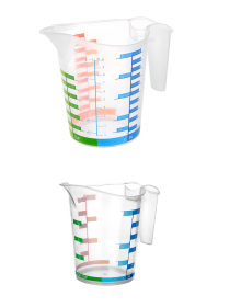 Ölçü Kabı Dereceli Renkli 1000 ML + 500 ML Set
