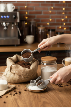 Ölçü Kaşığı Şeker Kahve Un Erzak Ölçü Kaşığı - 3 lü Ölçü Kaşığı