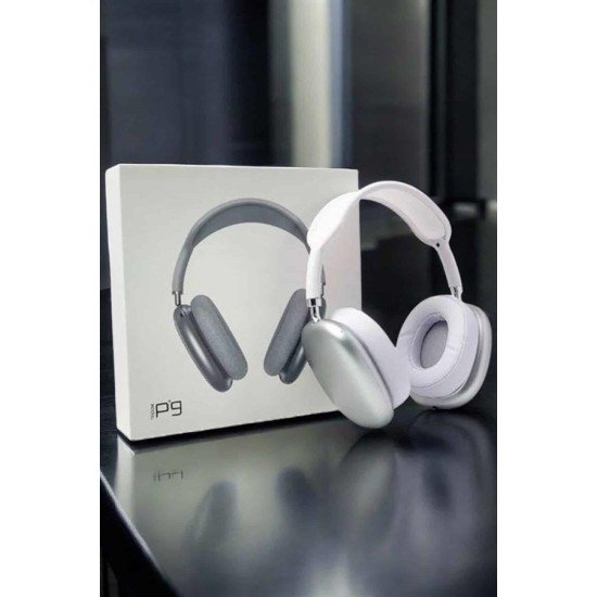 P9 Air Max Kablosuz 5.0 Mikrofonlu Bluetooth Kulaklık Beyaz Yüksek Ses Kaliteli