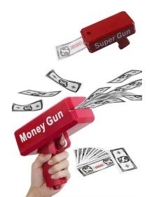 Para Dolar Atma Makinası Super Money Gun Para Saçma Fırlatma Tabancası