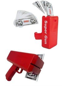 Para Saçma Tabancası Kırmızı Para Fırlatma Oyuncağı Parti Eğlencesi