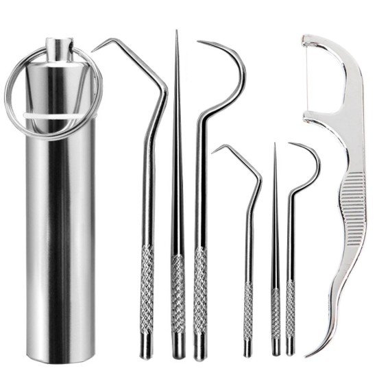 Paslanmaz Çelik Ağız Diş Tartar Sökücü Temizlik Bakım Seti 8 Parça Paslanmaz Çelik Ağız Diş Tartar Sökücü Temizlik Bakım Seti 8 Parça