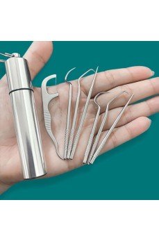 Paslanmaz Çelik Ağız Diş Tartar Sökücü Temizlik Bakım Seti 8 Parça