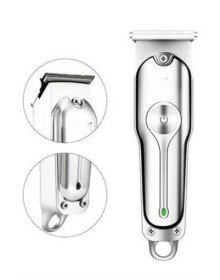 Paslanmaz Çelik Bıçaklı Kablosuz Şarjlı Dijital Göstergeli Tıraş Makinesi