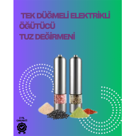 Paslanmaz Çelik Otomatik Baharat Öğütücü Pille Çalışan Tek Tuşlu Kullanım Paslanmaz Çelik Otomatik Baharat Öğütücü Pille Çalışan Tek Tuşlu Kullanım