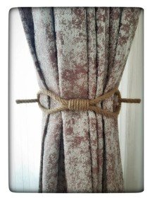 6 Adet Perde Tokası Perde Mandalı Perde Askı Aparatı Jüt Halat Şıklığında Perde Aksesuar