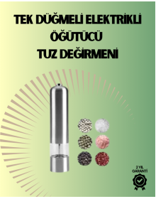 Pilli Otomatik Baharat Değirmeni Gıda Sınıfı Çelik Sessiz Öğütücü Alet