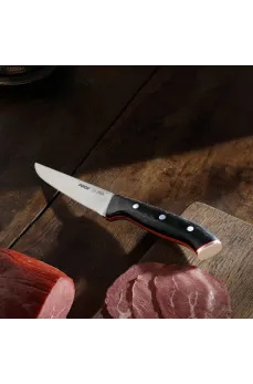 Pirge 32101 Elite Kurban, Kasap Bıçağı 14,5 cm - Kahverengi Perçinli Kompozit Sap