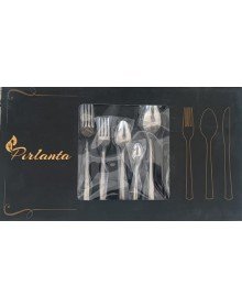 Pırlanta 30 Parça 6 Kişilik Çatal Kaşık Takımı 30 Parça Kutulu Hediyelik Çeyizlik Takım