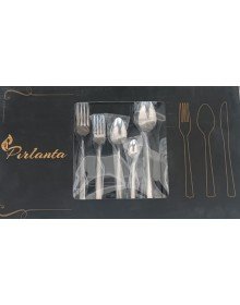 Pırlanta 30 Parça 6 Kişilik Çatal Kaşık Takımı 30 Parça Kutulu Hediyelik Çeyizlik Takım