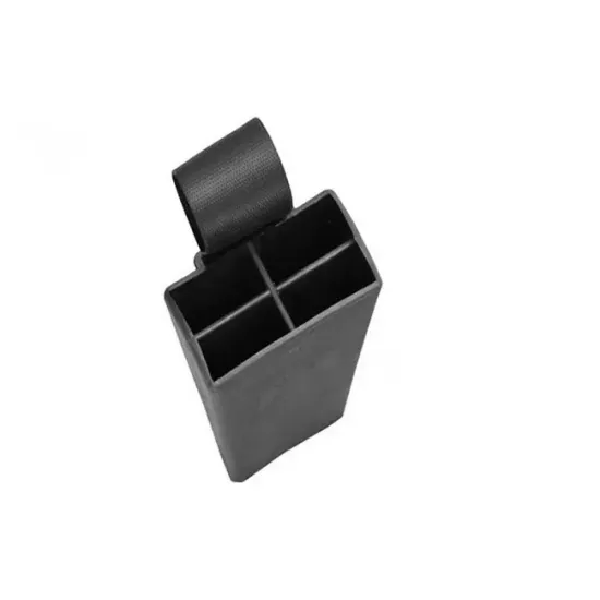 Plastik Bıçak Kütüklüğü 4 lü - Kırmızı, Plastik, Kemerlikli Bıçak Çanta