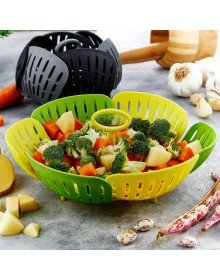Plastik Katlanır Buharda Pişirme Aparatı Sağlıklı Haşlama Sepeti