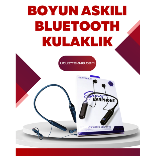Polygold PG-100 Bluetooth Kulaklık – Ergonomik Boyun Bantlı Tasarım, Net Ses ve Konfor Polygold PG-100 Bluetooth Kulaklık – Ergonomik Boyun Bantlı Tasarım, Net Ses ve Konfor