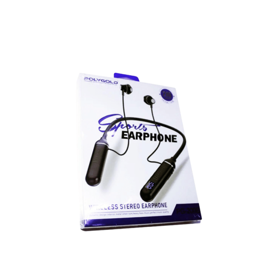 Polygold PG-100 Boyun Askılı Kablosuz Kulaklık – 200 Saat Bekleme Süresi, Stereo Ses, Mikrofonlu