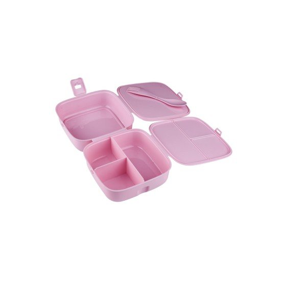 4 Bölmeli Çatallı Beslenme Kabı - Diyet Kabı Karışık Renklerdedir 4 Bölmeli Çatallı Beslenme Kabı - Diyet Kabı Karışık Renklerdedir