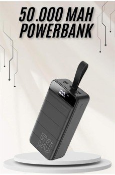 Powerbank Çoklu Şarj Girişi 50.000 Mah Taşınabilir Dijital Göstergeli Powerbank Çoklu Şarj Girişi 50.000 Mah Taşınabilir Dijital Göstergeli
