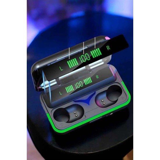 Powerbank Özellikli Kablosuz Bluetooth Kulaklık RGB Işıklı Powerbank Özellikli Kablosuz Bluetooth Kulaklık RGB Işıklı