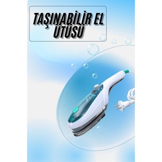 1500W Taşınabilir Buharlı Ütü | Tüm Kumaşlara Uygun, Aksesuar Setli, Kompakt Tasarım