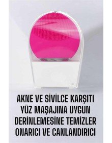 Profesyonel Yüz Temizleme Masaj Aleti Su Geçirmez, Kablosuz Şarj Özellikli Kolay Temizlenebilir