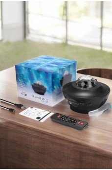 Projektör Yıldız Gece Lambası Disko Topu Bluetooth Bağlantılı Taşınabilir Şarjlı