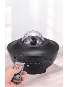 Projektör Yıldız Gece Lambası Disko Topu Bluetooth Bağlantılı Taşınabilir Şarjlı