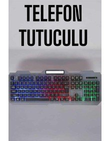 Q Klavye RGB Işıklı Klavye Ve Mouse Seti Kablolu Mouse Hediyeliş