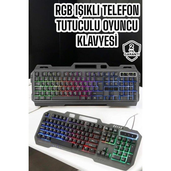 Q Klavye RGB Işıklı Klavye Ve Mouse Seti Kablolu Mouse Hediyeliş Q Klavye RGB Işıklı Klavye Ve Mouse Seti Kablolu Mouse Hediyeliş
