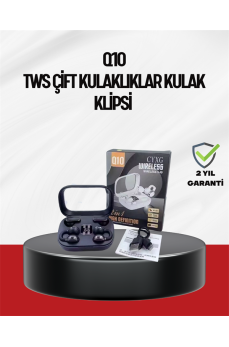 Q10 Dokunmatik Bluetooth Kulaklık – 6 Saat Müzik, Çift Dil, Hızlı Şarj