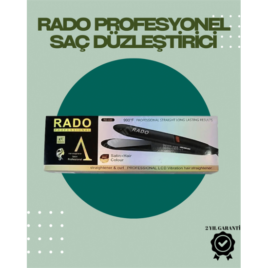 Rado RD-446 – Titanyum Seramik, 2.5 Metre Kablo, Hızlı Isınan Saç Düzleştirici