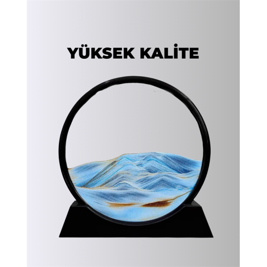 Rahatlatıcı Kum Sanatı – Yuvarlak Cam Çerçeveli Hareketli Kum Resmi, Ofis ve Ev İçin Etkileşimli Masaüstü Süs Rahatlatıcı Kum Sanatı – Yuvarlak Cam Çerçeveli Hareketli Kum Resmi, Ofis ve Ev İçin Etkileşimli Masaüstü Süs