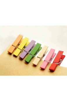 Renkli Mini Ahşap Mandal (100 Adet)