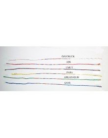 Renkli Şans Bileklikleri - 1 Kartela - ( 65 Adet )