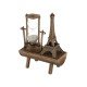 Retro Eyfel Kulesi Ve Kum Saati Dekoratif Ahşap Görünümlü Masa Biblosu Retro Eyfel Kulesi Ve Kum Saati Dekoratif Ahşap Görünümlü Masa Biblosu