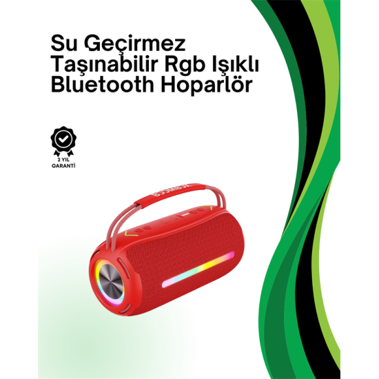 RGB Işıklı Taşınabilir Hoparlör – Çoklu Bağlantı Desteği